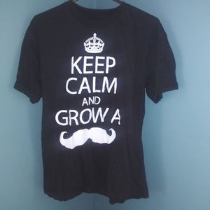 Keep calm mustache tshirt